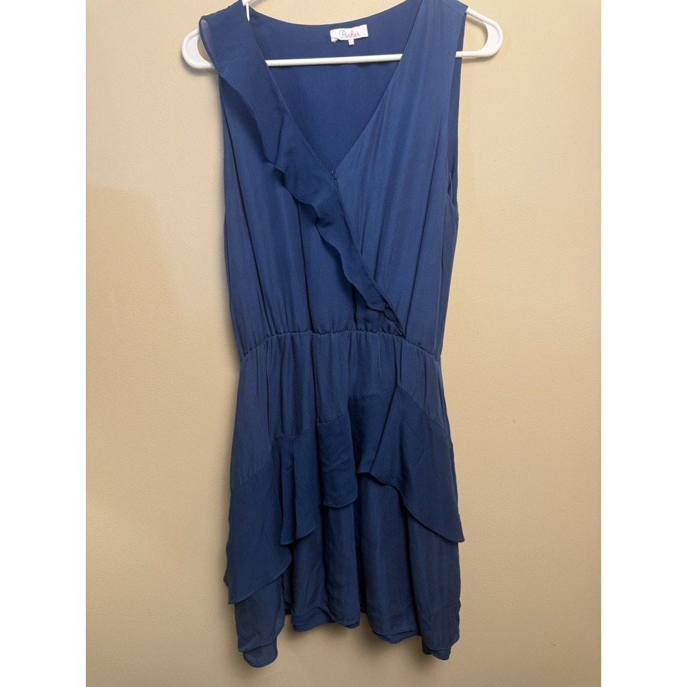 Parker Fit & Flare Mini Ruffle Dress Size L